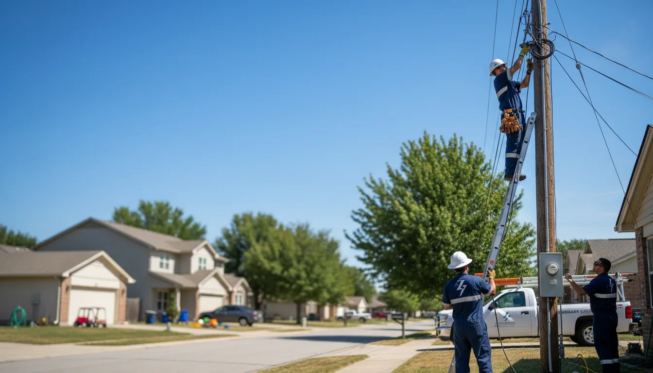 Residential electrician providing installation services in East Bernard, TX